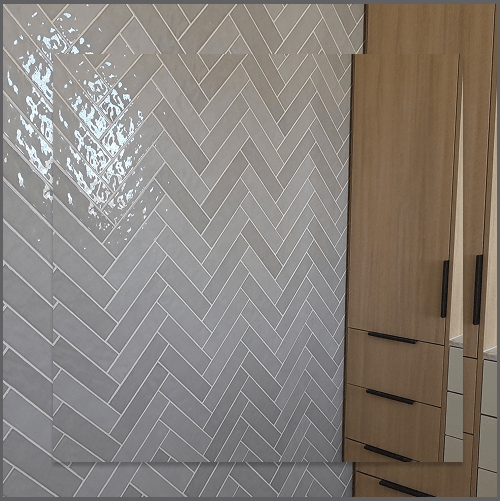 Herringbone Bathroom